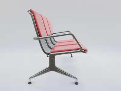 Waiting Chairs airport chairs 3D model