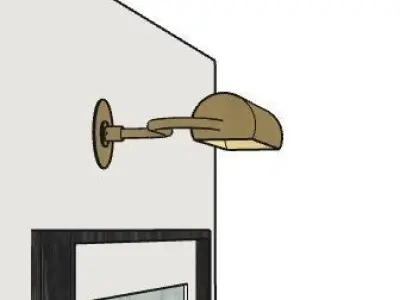 Urban Electric Raval Sconce and Bookcase 3D model