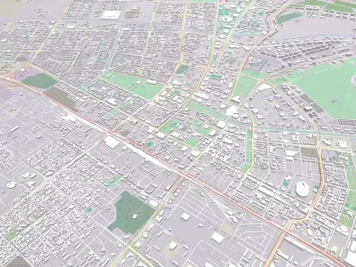 Cityscape Ashgabat Turkmenistan 3D model
