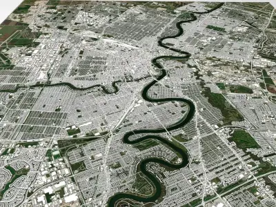 Cityscape Winnipeg Canada 3D model