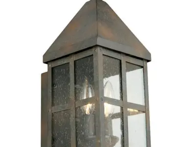 Weathersby Seeded Glass Outdoor Wall Lantern Low-poly 3D model