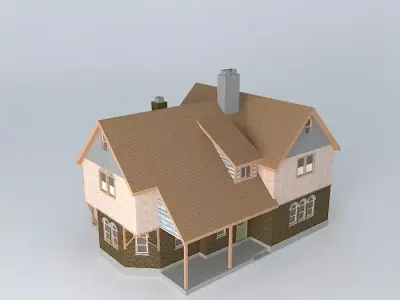 Old house during remodeling Free 3D model