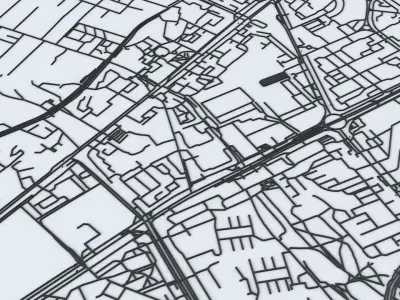 Samara Road Network and Streets 3D model