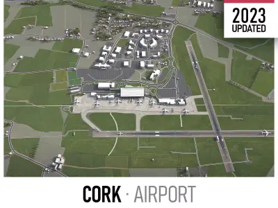 Cork Airport Low-poly 3D model