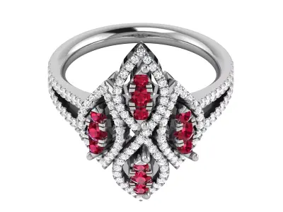 diamond ring for women 3D print model purchase