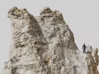 Big Mountain Peak Cliff Boulder Drone Scan PBR 3D model