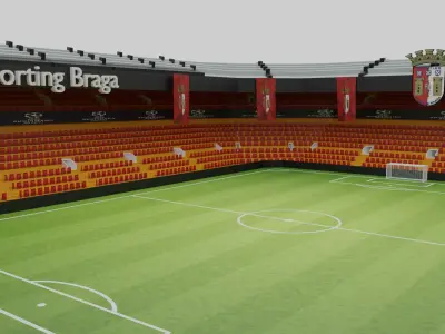 Sporting Braga Football Stadium Low-poly 3D model