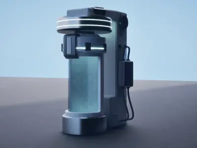 Sci-fi Capsule  Low-poly 3D model