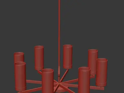 Momo 8 Arm Chandelier 3D model