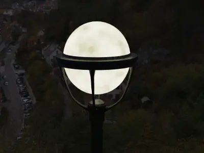 street light Low-poly 3D model