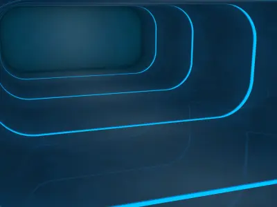 Sci Fi Corridor Low-poly 3D model 3