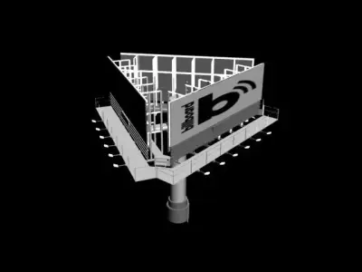 Billboard- signboard- street 3D model