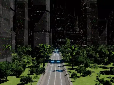 Alien Planet Sci-Fi City 14 Low-poly 3D model