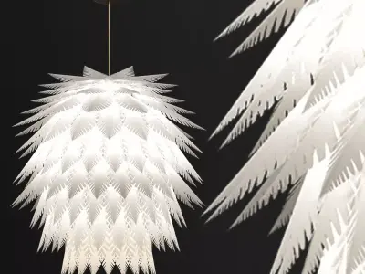 Lamparas de papel 3D model