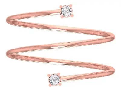 Solitaire Women Light Weight Band Ring 3D print model