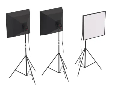 Softbox Studio Light 3D model