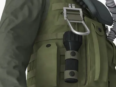  Aircrew Flight Uniform in Standing Pose Green 