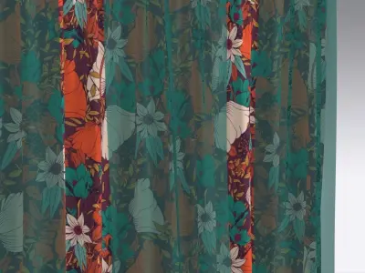 Curtain Low-poly 3D model