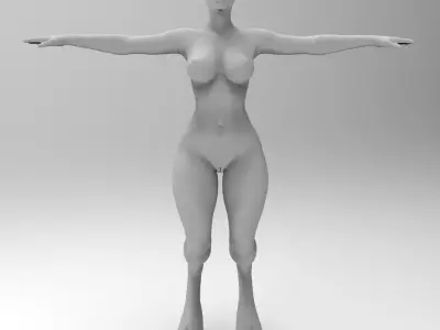 Alien Princess Low-poly 3D model