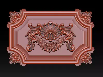 Ornate Classical Relief Frame 3D print model