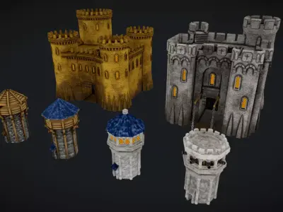Towers And Castles Pack 3D model