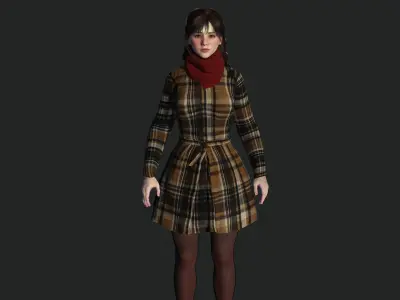 AAA 3D REALISTIC CHARACTER - YOUNG BEAUTIFUL GIRL SOPHIA 01 Low-poly 3D model