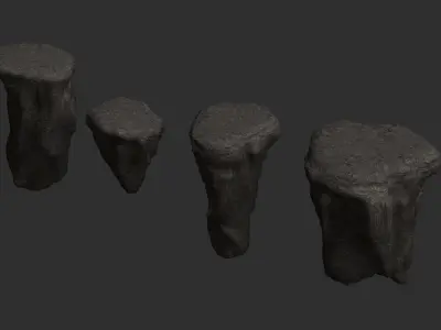 Cave Platform 8 - Base Low-poly 3D model