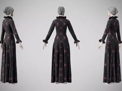 Dress 29 Light Burst Static Low-poly 3D model