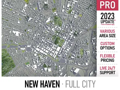 New Haven  Low-poly 3D model
