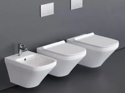 Duravit DuraStyle Wall-hung WC Low-poly 3D model