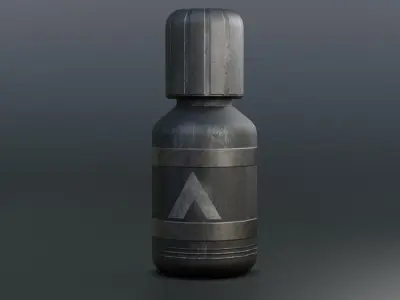 Sci-fi test bottle Low-poly 3D model