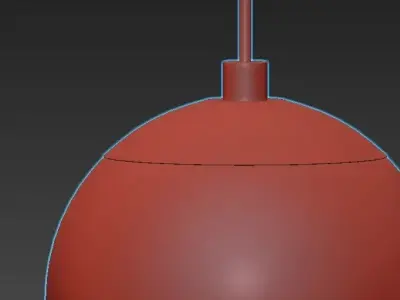 OXFORD gold pendant light with glass globe 3D model