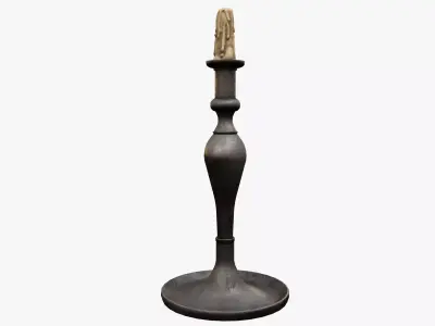 Candle Holder Low-poly 3D model 11