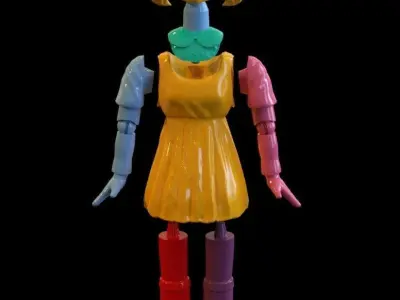 squid game doll  3D print model