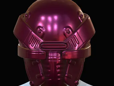 Helmet  pollution ball shaped Low-poly 3D model Low-poly 3D model