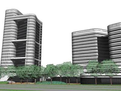 vacation spot-Resort-Fashion Leisure Hotel-0209 3D model