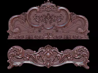  Classic Bed  3D relief models 3D print model