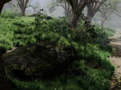Forest path Scene 3D model