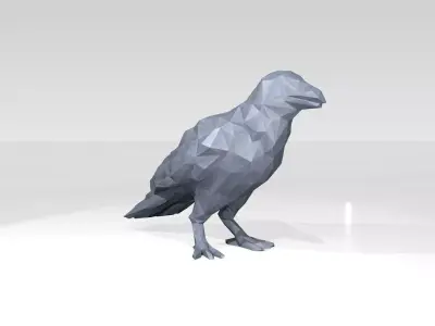 Crow Low Poligonal 3D model