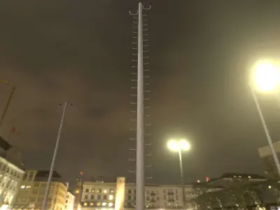  Wooden Electricity Poles With Ladder - Object 006 Low-poly 3D model