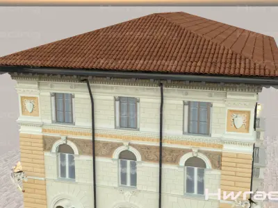 Palace Ponterosso place Trieste 3D model