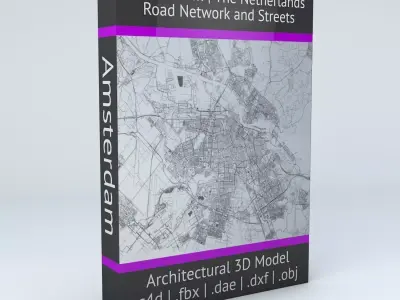 Amsterdam Road Network and Streets 3D model