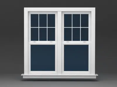 Window Doublehung Two operating 3D model