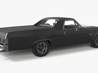  1970 Chevrolet El Camino SS Black 