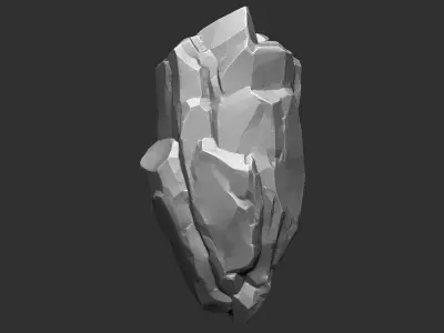 3D Suspended Mountain Zbrush sculpt 3D model