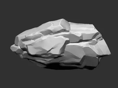 3D Suspended Mountain Zbrush sculpt 3D model