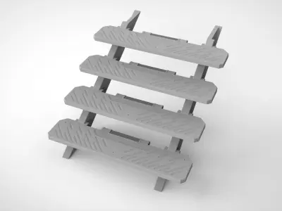 sci-fi stairs 3 3D model