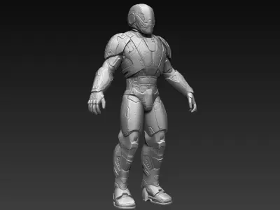 Sci-Fi Assault Trooper Concept 3D model