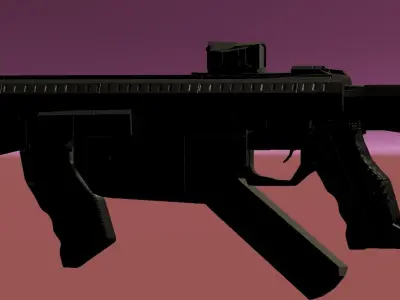 Sci Fi SMG  Low-poly 3D model