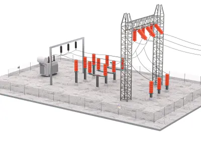 Electrical Substation v3 3D model